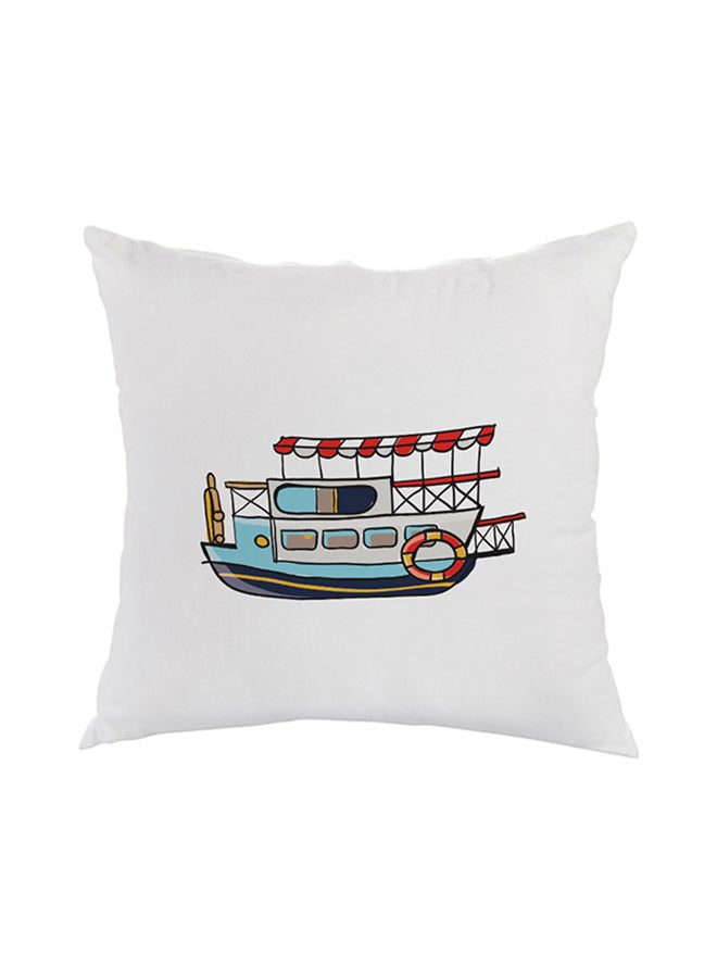 وسادة ديكور مريحة مربعة الشكل أبيض/أزرق/أحمر 40 x 40سم