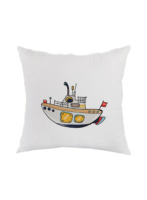 Decorative Square Shaped Throw Pillow White 40 x 40cm