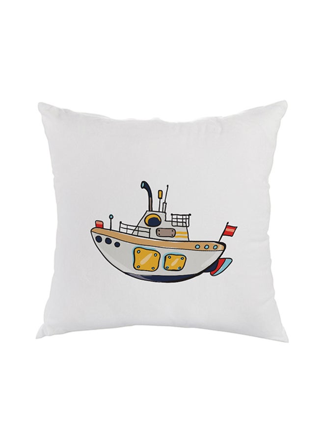 Decorative Square Shaped Throw Pillow White 40 x 40cm