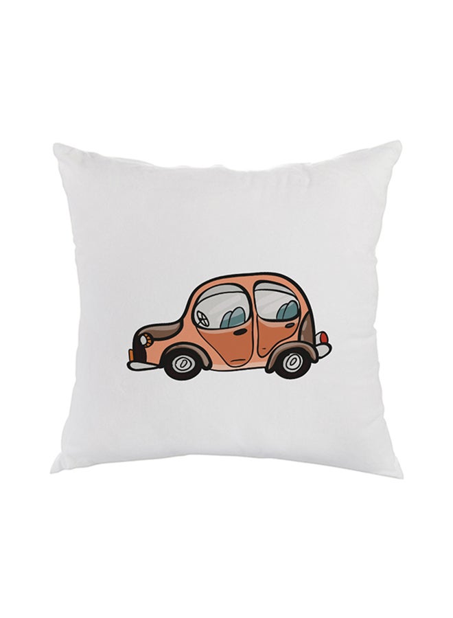 Decorative Square Shaped Throw Pillow White 40 x 40cm