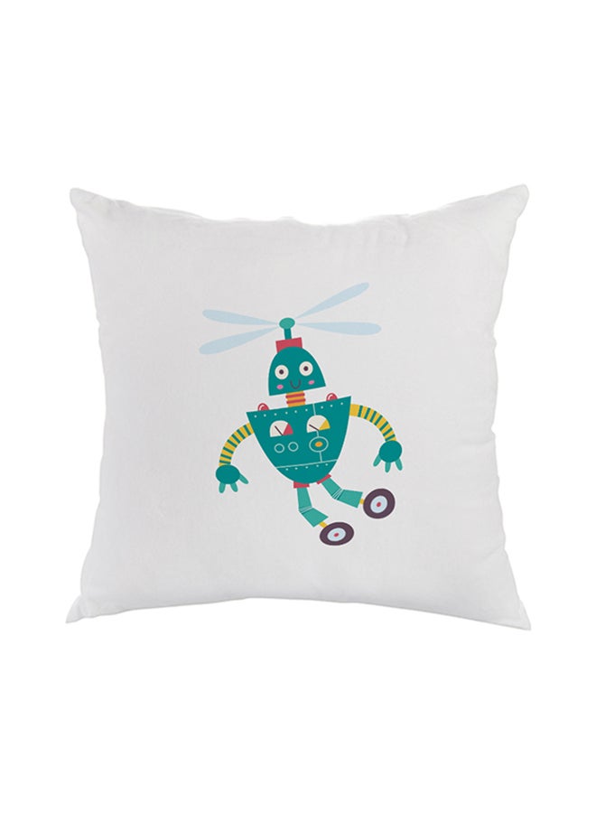 Decalac Decorative Square Shaped Throw Pillow White 40 x 40cm