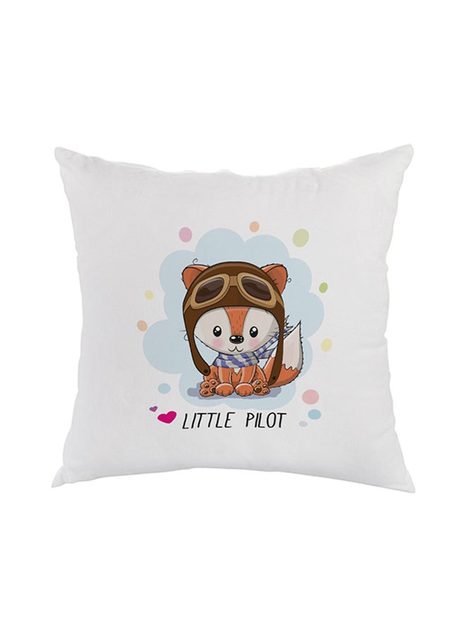 Decalac Decorative Square Shaped Throw Pillow White 40 x 40cm