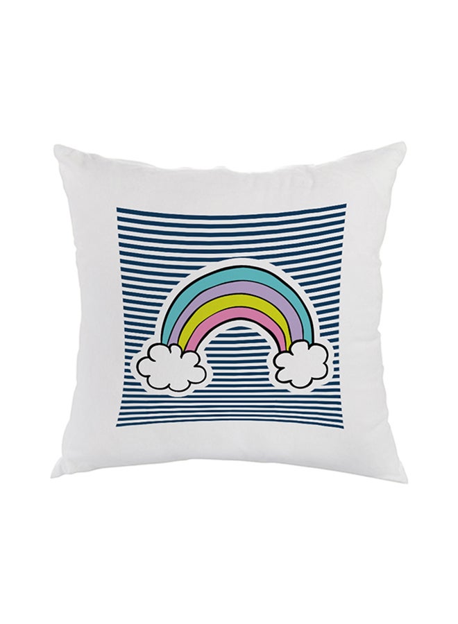 Comfortable Square Shaped Throw Pillow White/Blue 40 x 40cm
