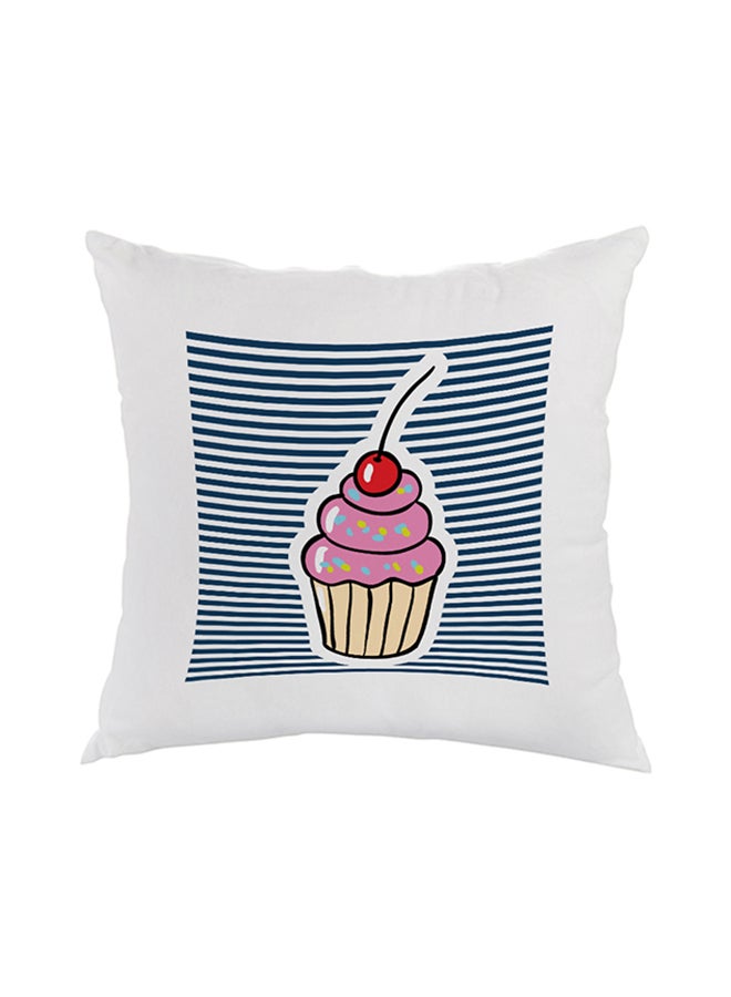 Decorative Square Shaped Throw Pillow White 40 x 40cm