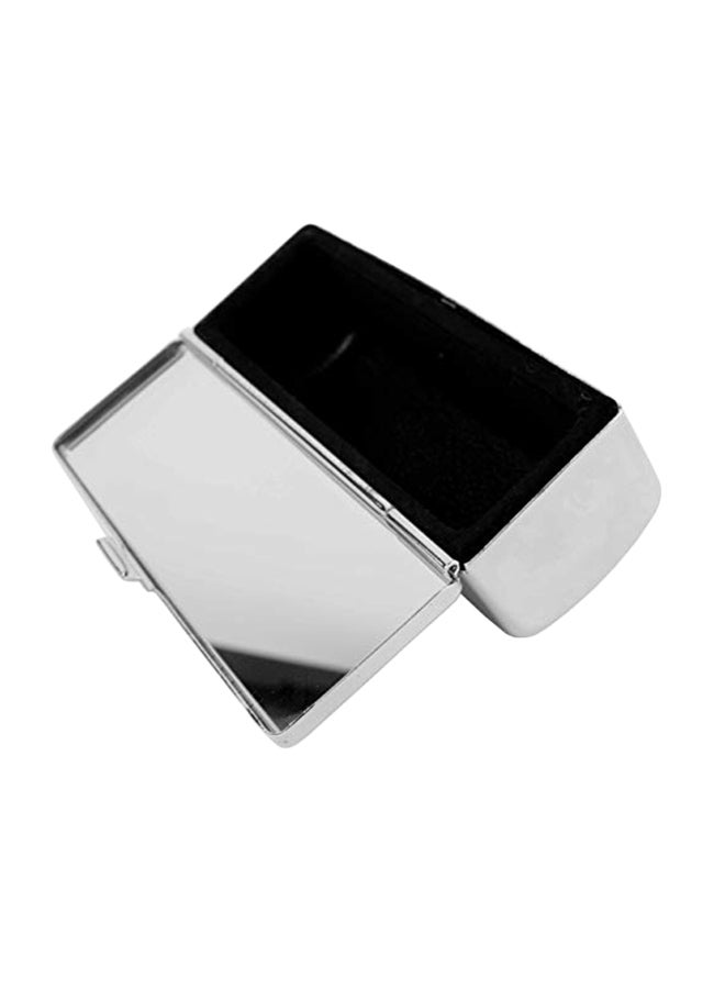 ستيفاني إمبورتس علبة أحمر شفاه مناسبة للسفر مزوَّدة بمرآة أبيض/أسود/فضي - Image 1