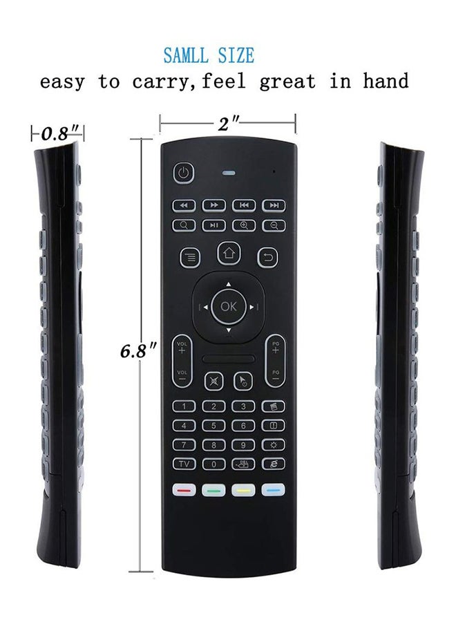 TV4Arab - MX3 Air Mouse Backlight Wireless Remote Control Keyboard Black - Image 1