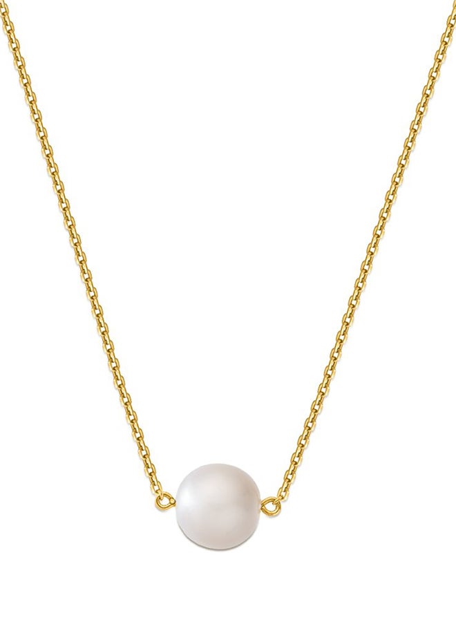 Fabula Jewels 18 Karat Gold Pearl Pendant Necklace