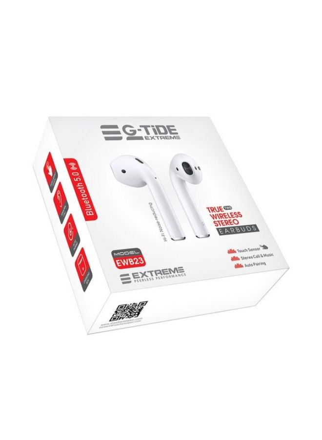 G-TiDE EXTREME - TWS True Bluetooth Wireless Stereo In-Ear Earbuds White - Image 1