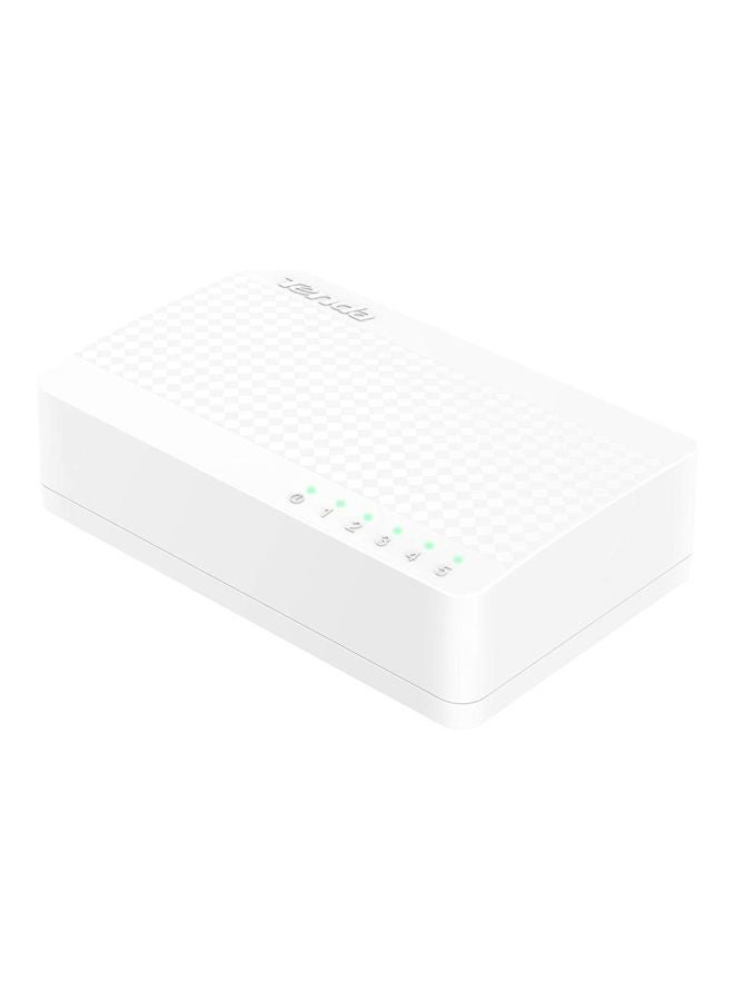 Tenda S105 5 Port Gigabit Ethernet Desktop Switch White/Black  - Image 3