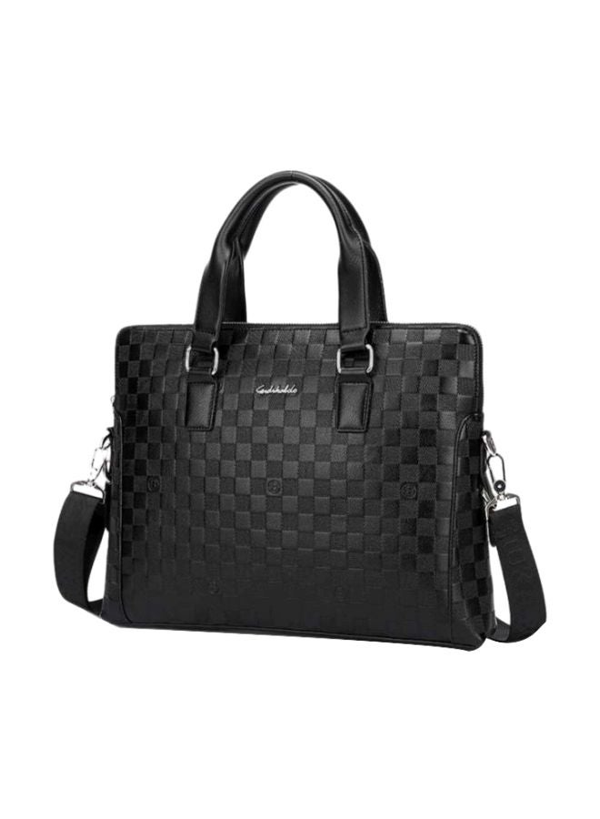 Leather Laptop Bag Black 