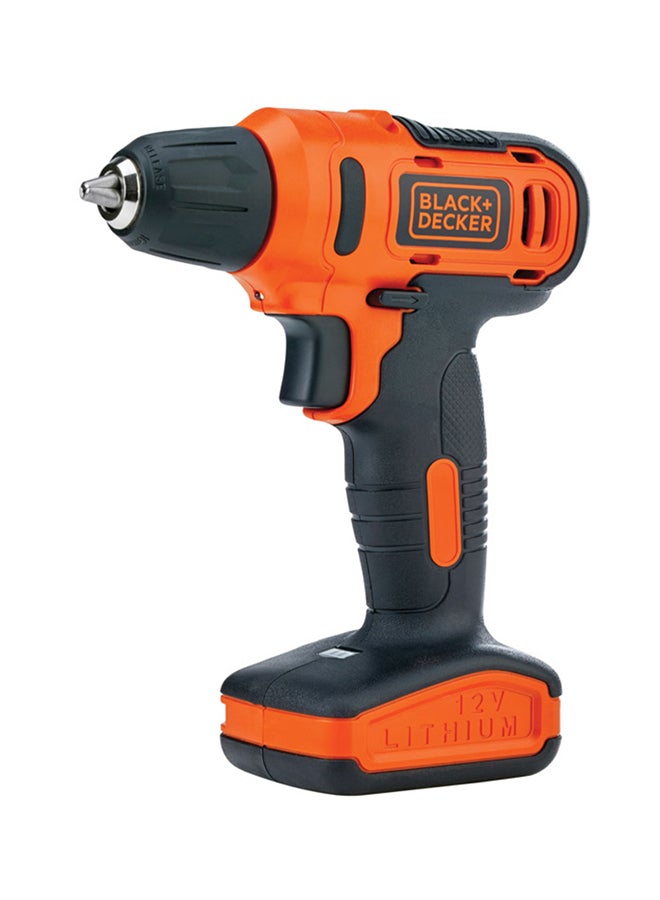 بلاك اند ديكر مجموعة مكونة من مفك براغي ومثقاب مع أدوات وبطارية ليثيوم بسرعة واحدة برتقالي/أسود 10 x 3 x 8بوصة - Image 2