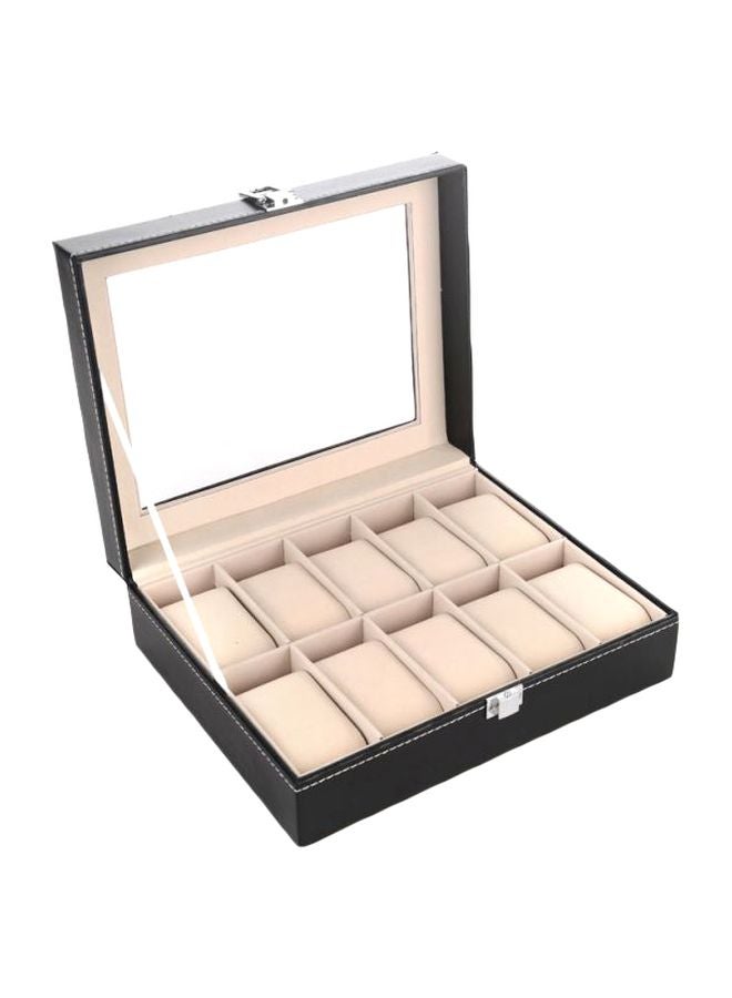 unisex 10-Slot Watch Display Case