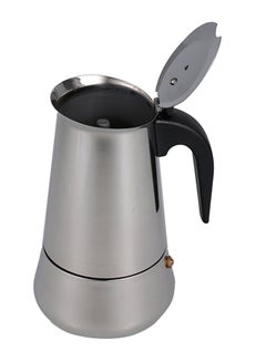 Generic 4 Cup Espresso Coffee Maker Moka Pot Silver/Black/Grey  - Image 2