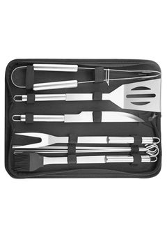 Generic 9-Piece BBQ Grill Tool Set Silver/Black  - Image 1