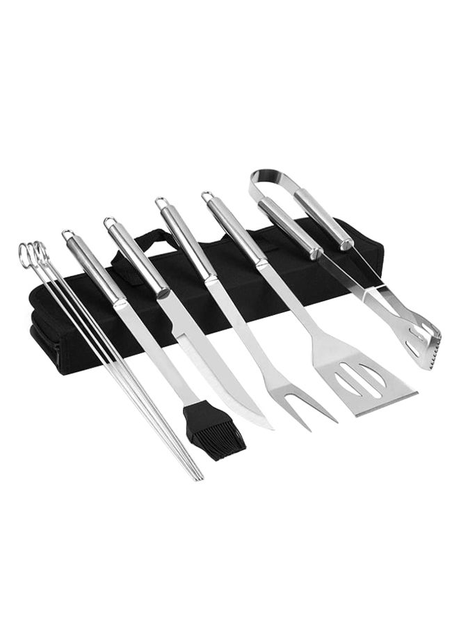 ماركة غير محددة طقم أدوات شواية BBQ من 9 قطع أسود/ فضي  - Image 2