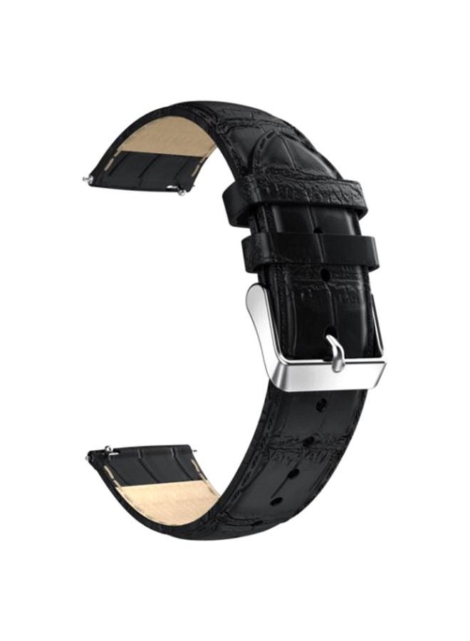 سوار بديل لساعة سامسونج جير S3 مقاس 22 مم أسود