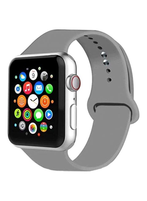 Silicone Replacement Band For Apple Watch Series 1/2/3/4 - 42/44mm Grey