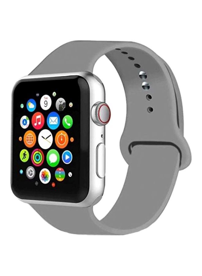 Generic - Silicone Replacement Band For Apple Watch Series 1/2/3/4 - 42/44mm Grey - Image 1