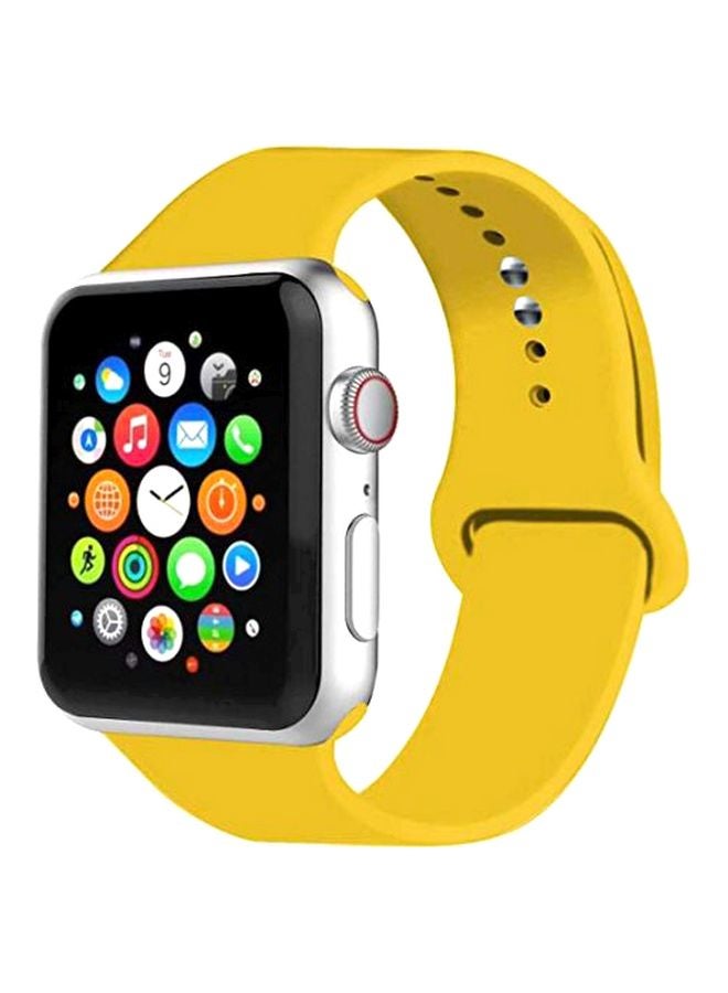 Replacement Band For Apple Watch Nike+ Series 1/2/3/4 Yellow