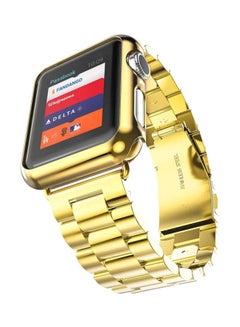 Stainless Steel Replacement Band For Apple Watch Series 1/2/3/4 - 38/40mm Gold