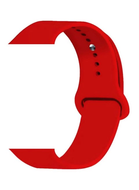 Pin And Tuck Replacement Band For Apple Watch Nike+ Series 1/2/3/4 Red