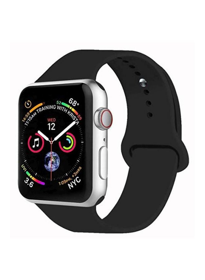 Generic - Replacement Band For Apple Watch 4/3/2/1 Series Black - Image 1