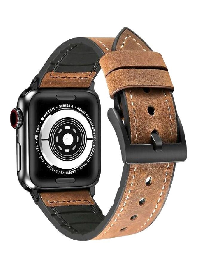 ZTO Replacement Band For Apple Watch 4/3/2/1 Series 40mm Brown