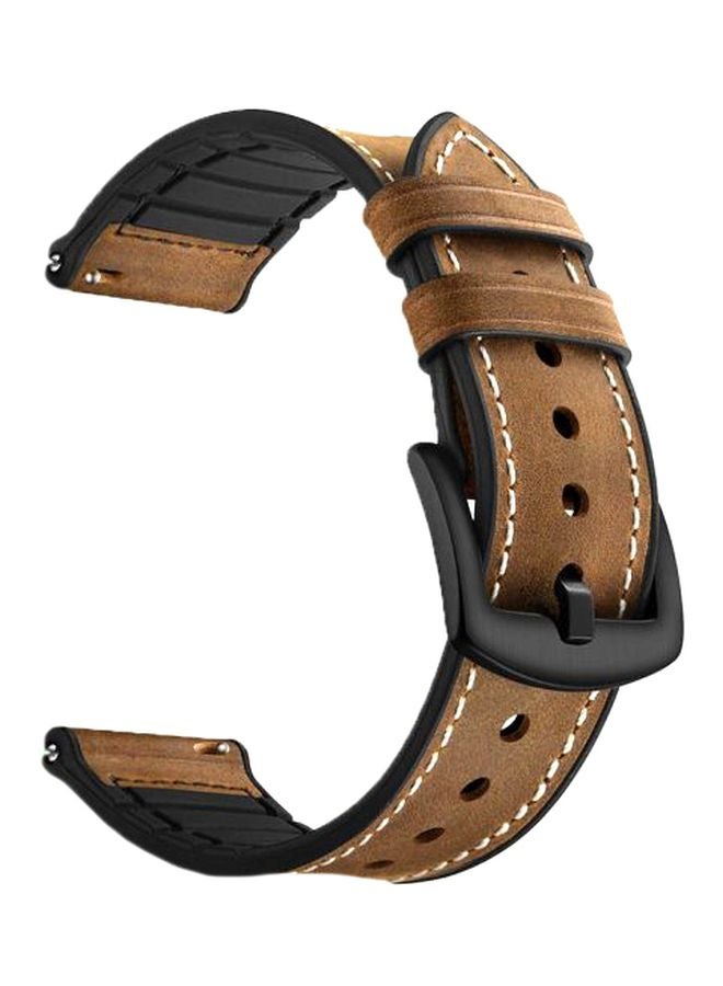 ميفان سوار بديل لساعة سامسونج جير S3 بني  - Image 1