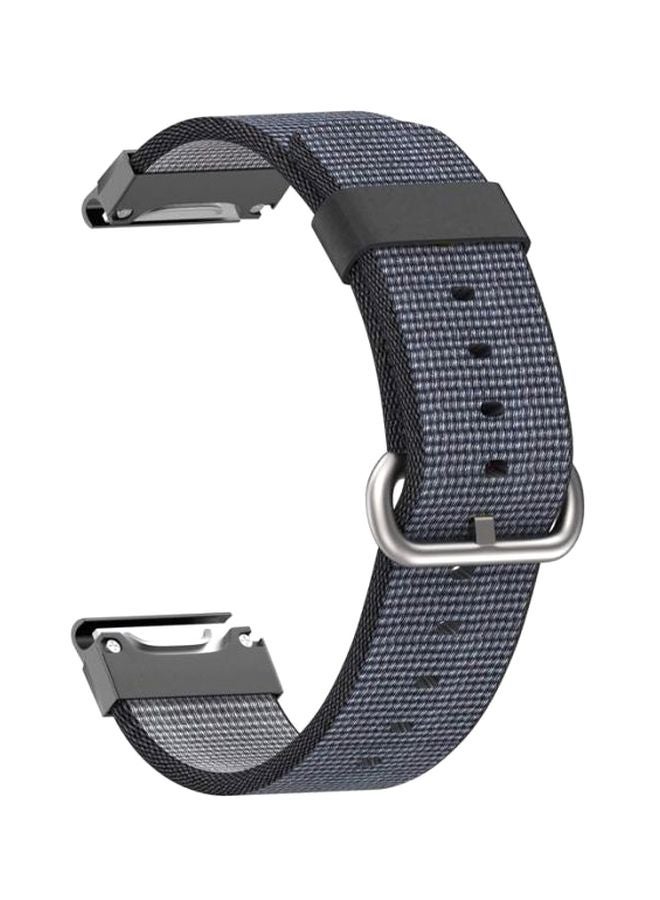 سوار بديل لساعة جارمين فينكس 5X بلس/ فينكس 5X بلس سافير أسود