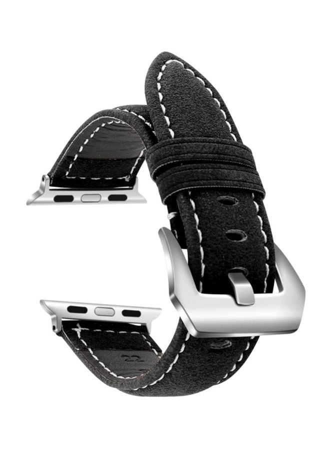 سوار قابل للتبديل لساعة أبل سلسلة 1/2/3 أسود