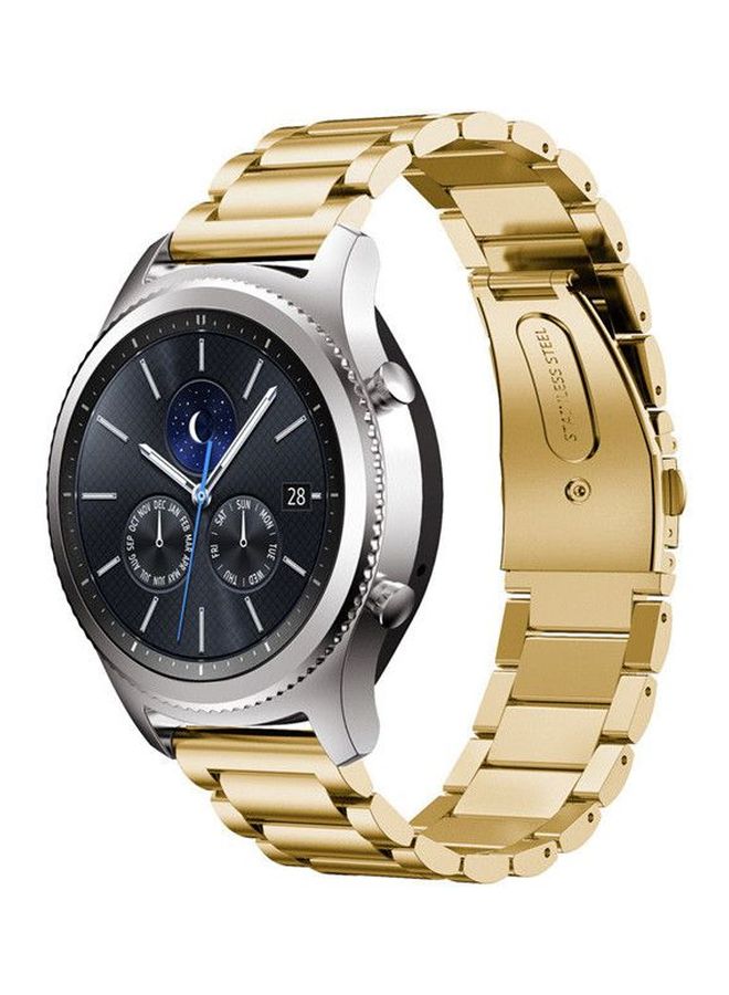 سوار بديل لساعة سامسونج جير S3 كلاسيك/ S3 فرونتير مقاس 20 مم ذهبي - Image 2