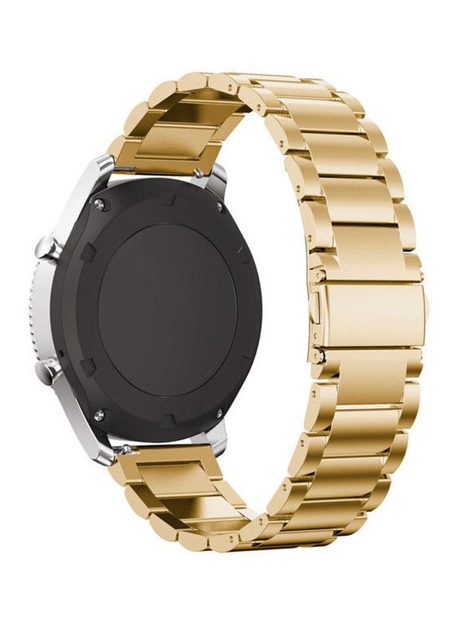 سوار بديل لساعة سامسونج جير S3 كلاسيك/ S3 فرونتير مقاس 20 مم ذهبي - Image 3