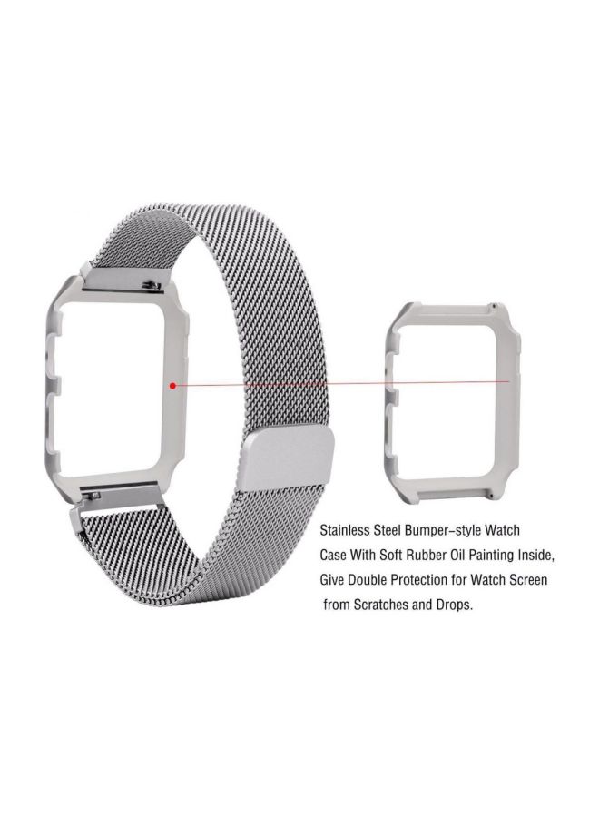 ISank - Stainless Steel Band And Frame For Apple Watch 42mm Silver - Image 1