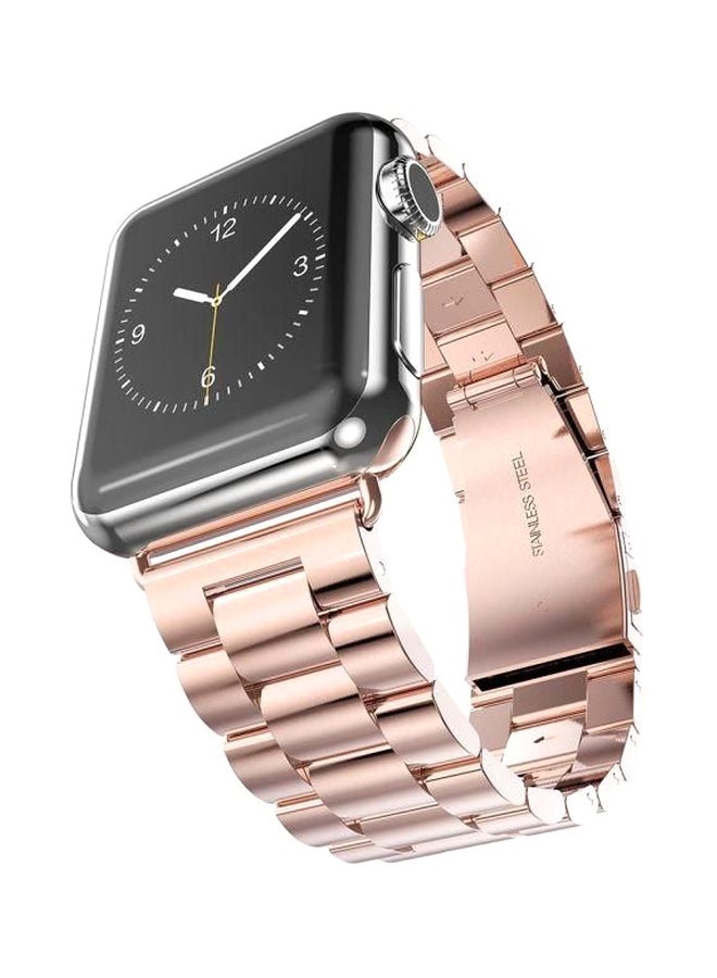 Stainless Steel Replacement Band For Apple Watch Series 3/2/1 Rose Gold
