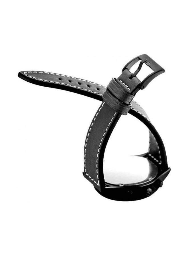 MARGOUN Replacement Leather Band For Samsung Gear S3 Frontier/Classic Black - Image 2