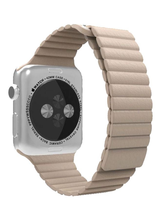 Milanese Loop Replacement Band For Apple Watch Series 4 44mm Beige