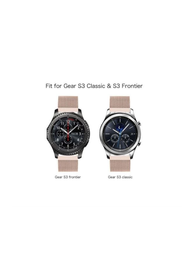Replacement Band For Samsung Gear S3 Classic/Frontier 22mm Rose Gold - Image 3