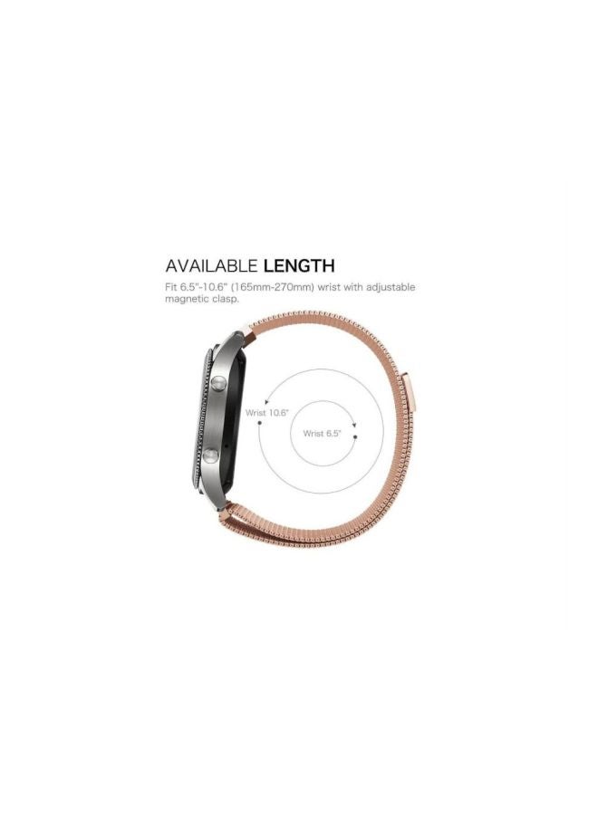 Replacement Band For Samsung Gear S3 Classic/Frontier 22mm Rose Gold - Image 2