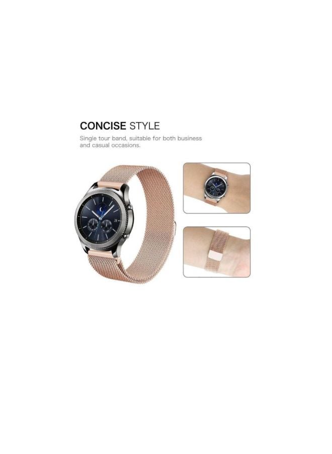 Replacement Band For Samsung Gear S3 Classic/Frontier 22mm Rose Gold - Image 4