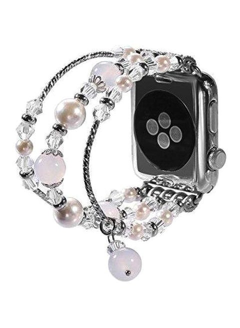 Replacement Strap Band For Apple Watch 38mm Silver/Pink/White