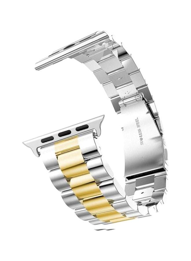 Replacement Band For Apple Watch 42mm Silver/Gold