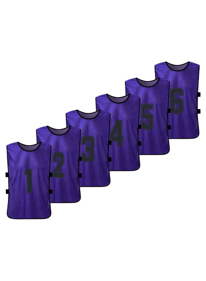 ANSELF 6-Piece Quick Drying Scrimmage Practice Vest Set 32 x 55cm - Image 1