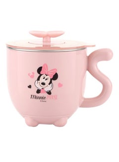 Disney Stainless Steel Cartoon Mickey Office Insulated Coffee Mug Cup Pink 15cm 