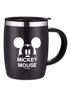 Disney Stainless Steel Cartoon Mickey Office Insulated Coffee Mug Cup Black 15cm  - Image 1