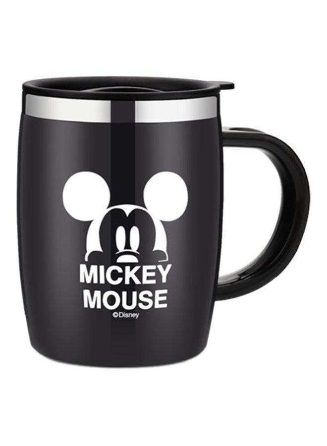 Disney Stainless Steel Cartoon Mickey Office Insulated Coffee Mug Cup Black 15cm  - Image 1