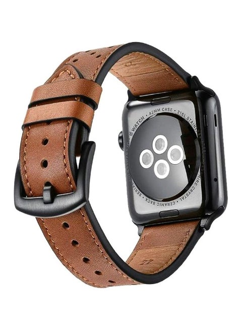 Replacement Strap For Apple Watch Series 1/2/3/4 44mm Brown