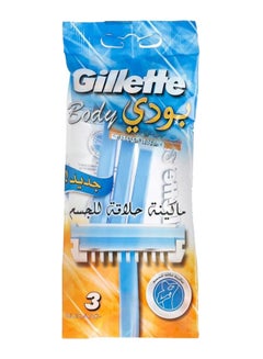 Gillette 3-Piece Disposable Body Razor Set Blue  - Image 1