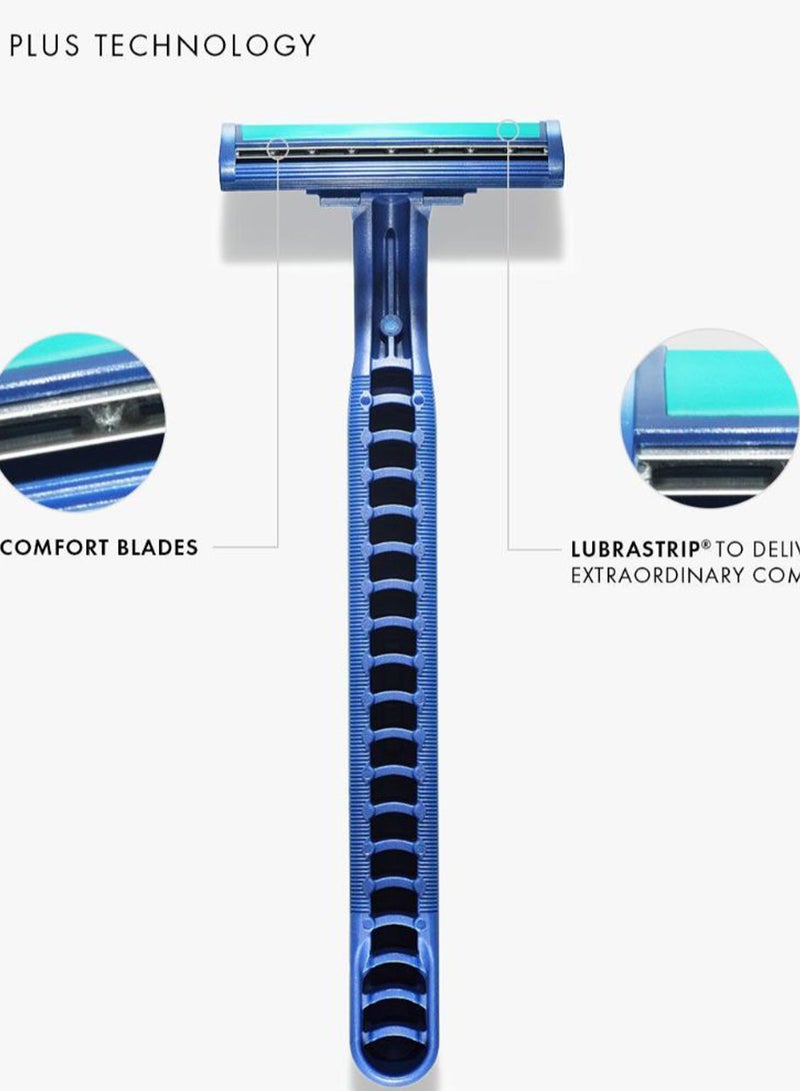 Gillette - 5-Piece II Plus Disposable Razor Set Blue - Image 1
