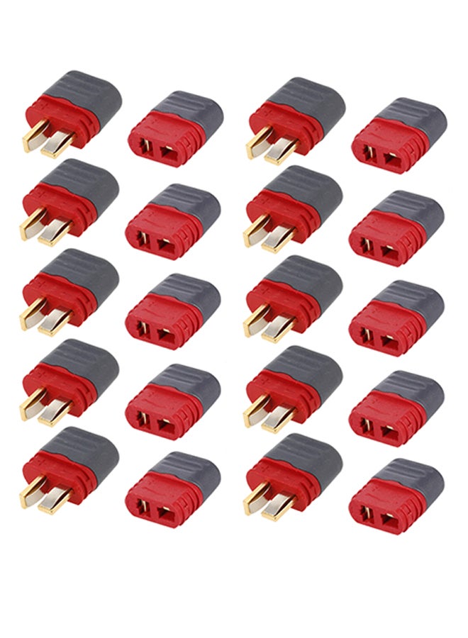 Pair Of 10 Male Female Ultra Plug Connector 8.0*7.0*3.0cm  - Image 1