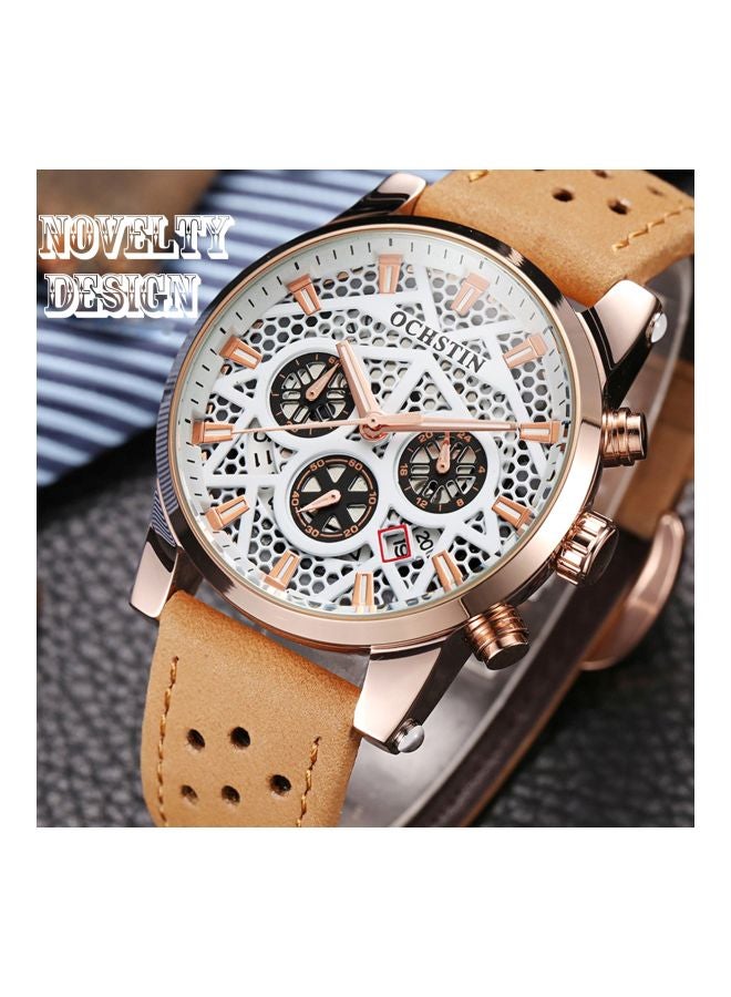 أوكستين ساعة يد كرونوغراف مقاومة للماء طراز B0716F16X2 للرجال  - Image 4